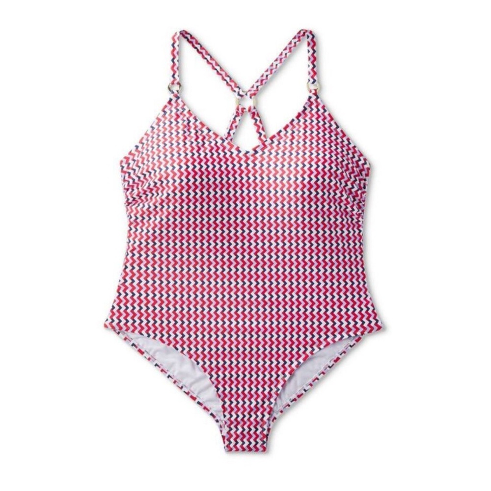 Kona Sol Geo Print One Piece Swimsuit - NWT - Picture 4 of 15